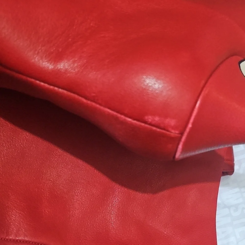Steve Madden Women's Bellamie Knee-High Slouch Dress Boots - Red Le. USED ONCE